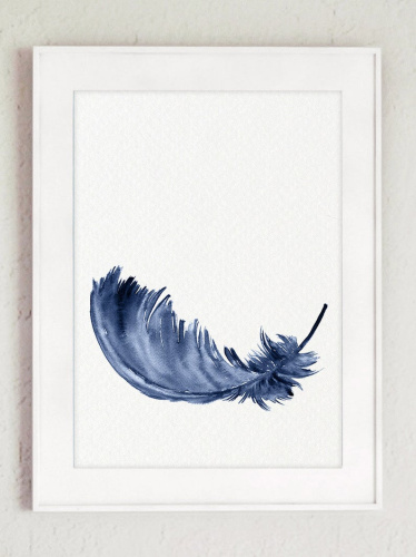 Фото №2 - Пара картин "Синие перья"(CART_010)