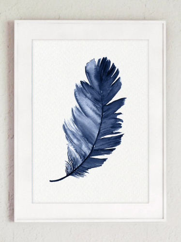 Фото №1 - Пара картин "Синие перья"(CART_010)